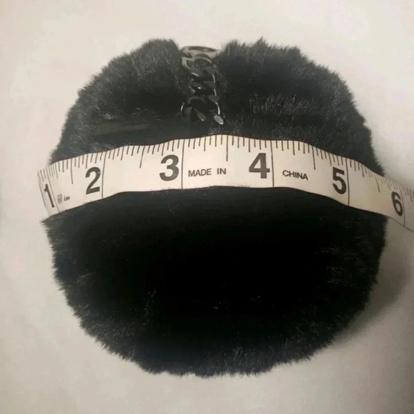 ALDO Black Faux Fur Pom Pom Keychain - Picture 7 of 8